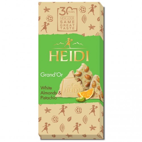 Heidi Grand Or White Almonds And Pistachio 100gr