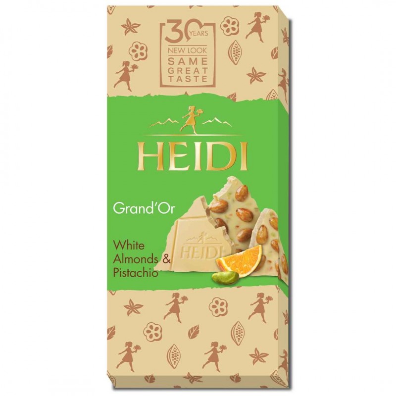 Heidi Grand Or White Almonds And Pistachio 100gr