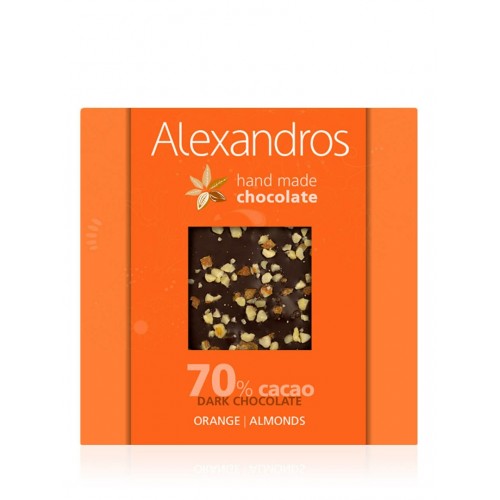 Alexandros Σοκολάτα Υγείας- Orange Almonds 90gr