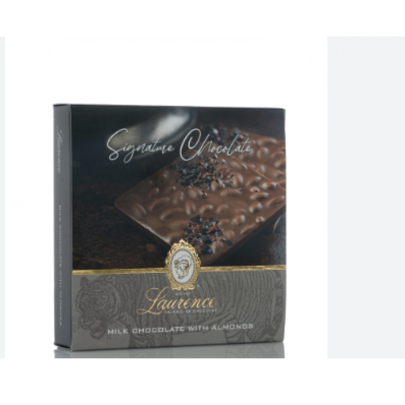 Laurence Signature Collection Chocolate Milk Chocolate With Almonds 100gr