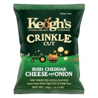 Keoghs Irish Potato Chips Cheddar Cheese And Onion 125gr