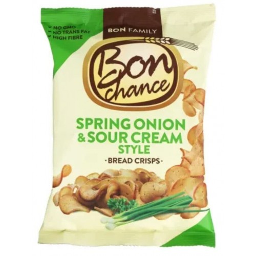 Bon Chance Spring Onion And Sour Cream Style Bread Crisps 120gr