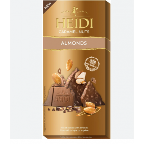 Heidi Milk Chocolate Caramel Nuts Almonds 80gr