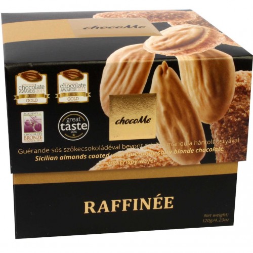 Choco Me Raffinee Siilian Almonds Coated With Salty Blonde Chocolate And Crispy Wafer 120gr