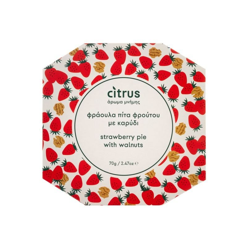 Citrus Φράουλα Πίτα Φρούτου Με Καρύδι 70gr