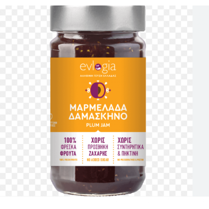 Evlogia Μαρμελάδα Χωρίς Ζάχαρη Δαμάσκηνο 280gr