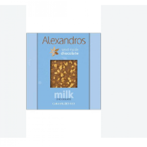 Alexandros Σοκολάτα Γάλακτος Με Καραμελωμένο Ρύζι 90gr