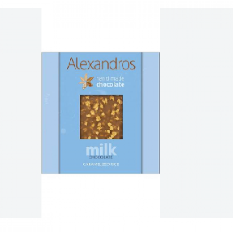 Alexandros Σοκολάτα Γάλακτος Με Καραμελωμένο Ρύζι 90gr