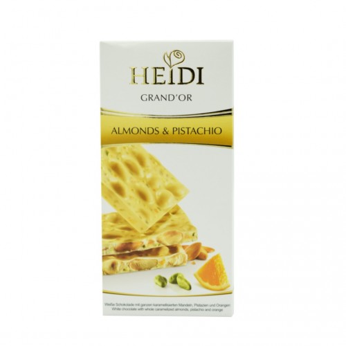 Heidi Grandor White Chocolate  Almonds and Pistachio 100gr