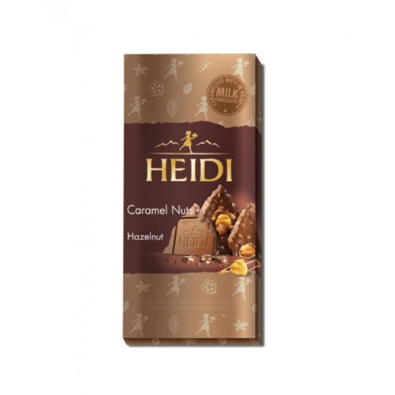 Heidi Milk Chocolate With Caramelised Hazelnuts 80gr