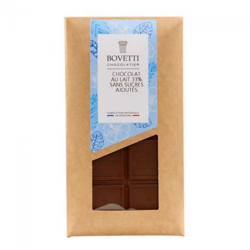 Bovetti Σοκολάτα Γάλακτος 33 τοις εκατό Χωρίς Ζάχαρη 100gr
