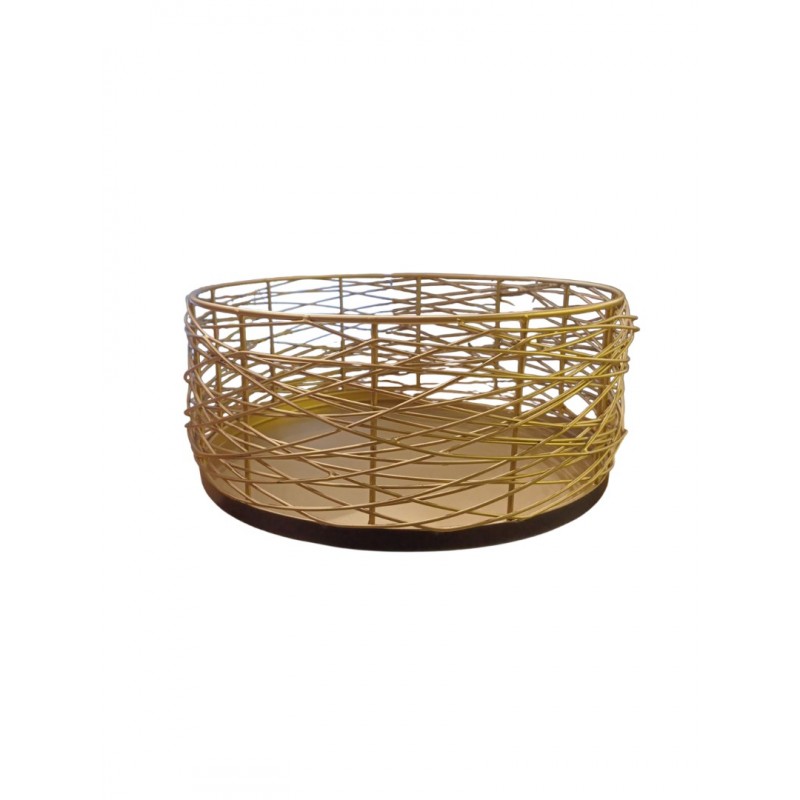 Στρογγυλό Μεταλλικό Καλάθι 4 Φιαλών