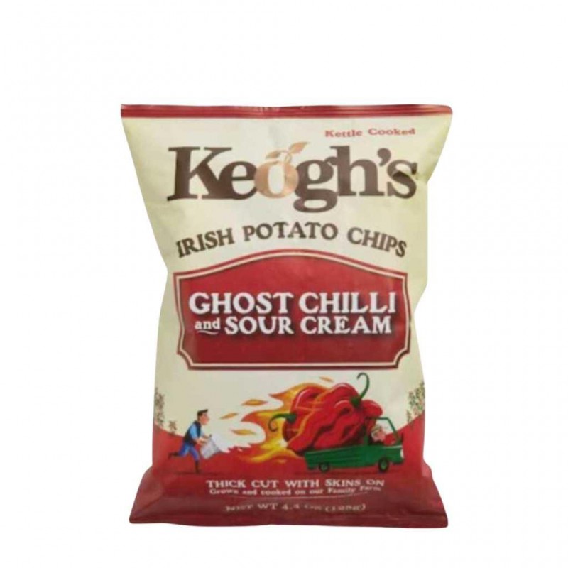 Keoghs Irish Potato Chips Ghost Chilli And Sour Cream 125gr Keoghs Irish Potato Chips Ghost Chilli And Sour Cream 125gr