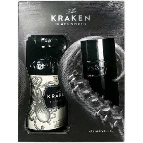 Kraken Black Spiced Gift Box With Glass