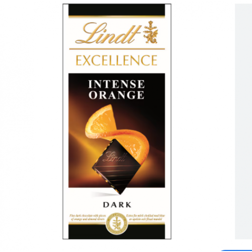 Lindt Excellence Σοκολάτα Υγείας Με Πορτοκάλι 100gr