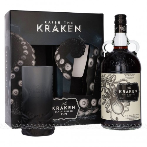 Kraken Black Spiced Gift Box With Glass