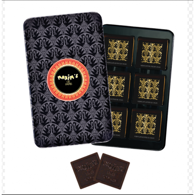 Maxim s De Paris 12 Dark  Chocolate Squares 48gr