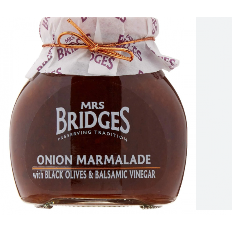 Mrs Bridges Onion Marmalade With Black OLives And Balsamic Vinegar 285gr