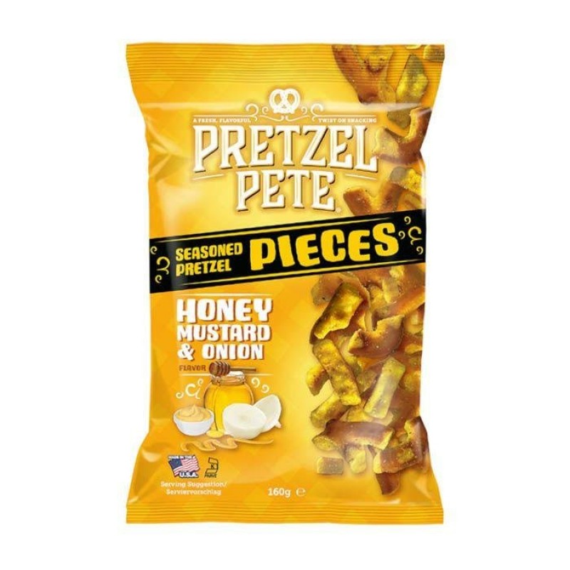 Pretzel Pete Seasoned Pretzel Pieces Honey Mustard and Onion 160gr