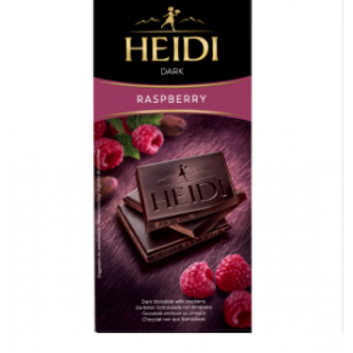 Heidi Dark Chocolate With Rasberry 80gr