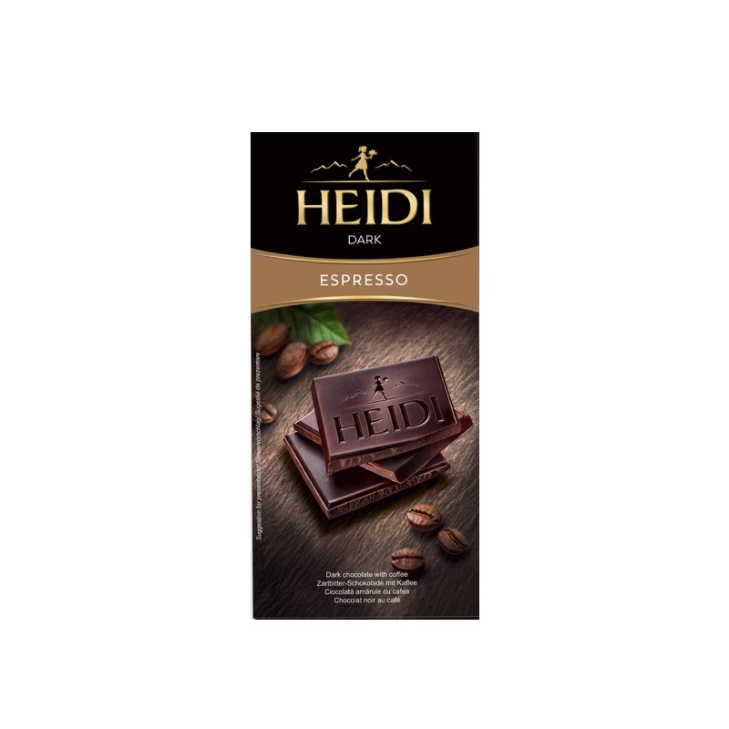 Heidi Dark Chocolate With Espresso 80gr