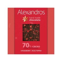 Alexandros Σοκολάτα Υγείας-Strawberry Rose Pepper 90gr