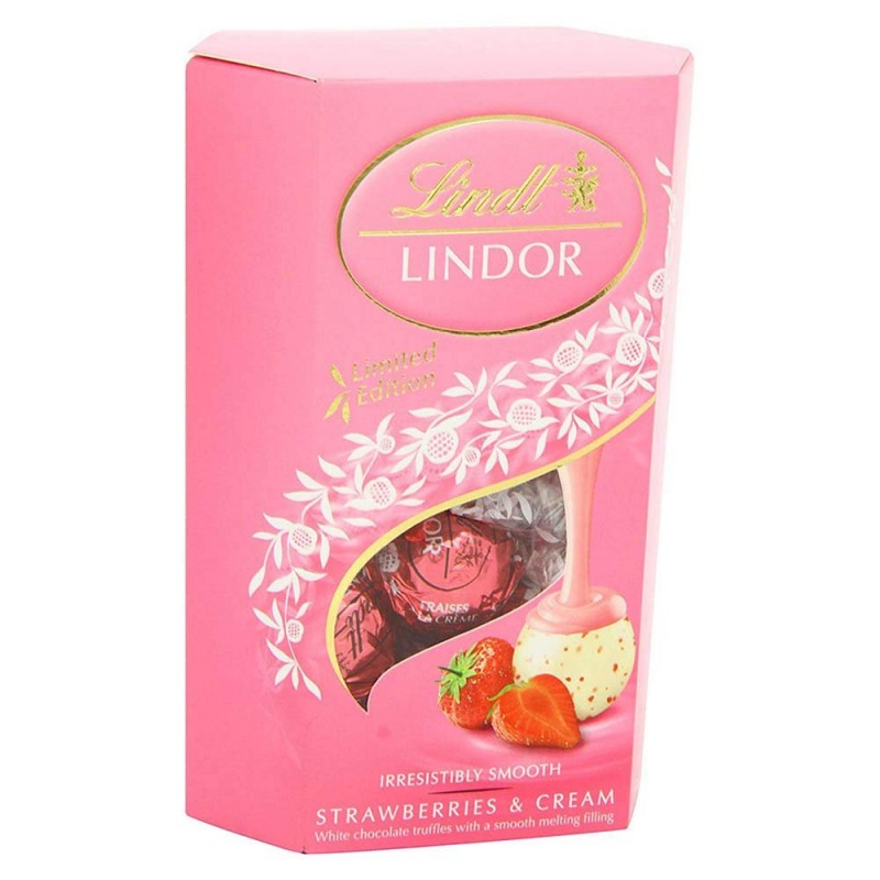 Lindt Σοκολατάκια Γάλακτος Strawberries And Cream 200gr