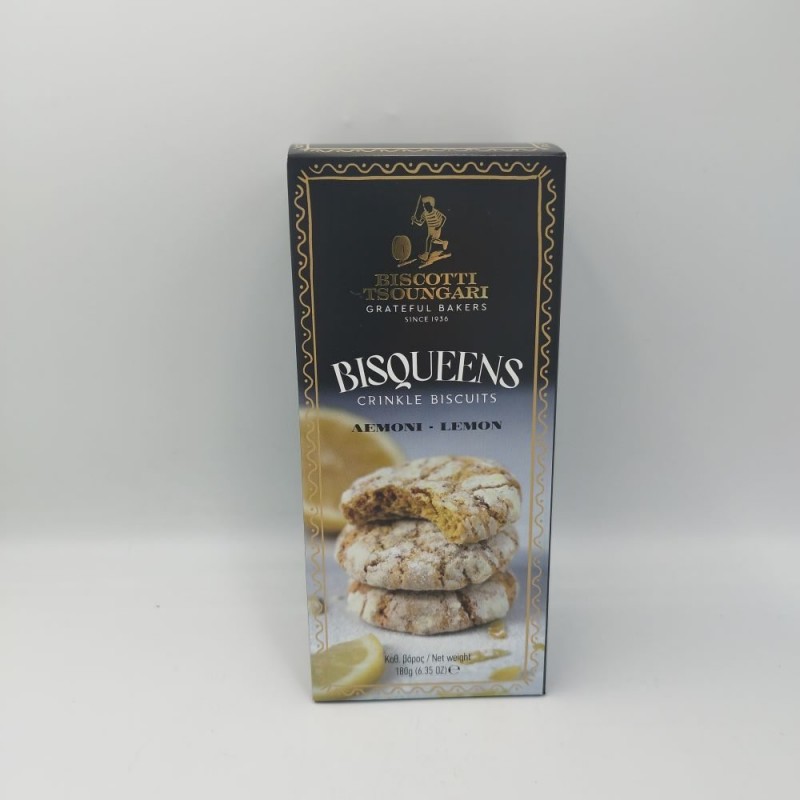 Bisqueens Crinkle Biscuits Lemon 180gr