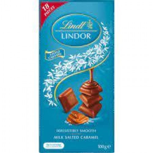 Lindt Lindor Σοκολάτα Γάλακτος Salted Caramel 100gr