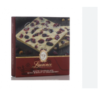 Laurence Signature Collection White Chocolate With Biscuit and Cranberry 100gr