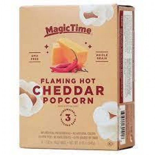 Magic Time Flaming Hot Cheddar Pop Corn 3x80gr