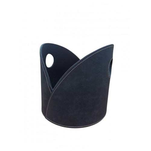 Καλάθι Μπλε Δερματίνης 4 Φιαλών