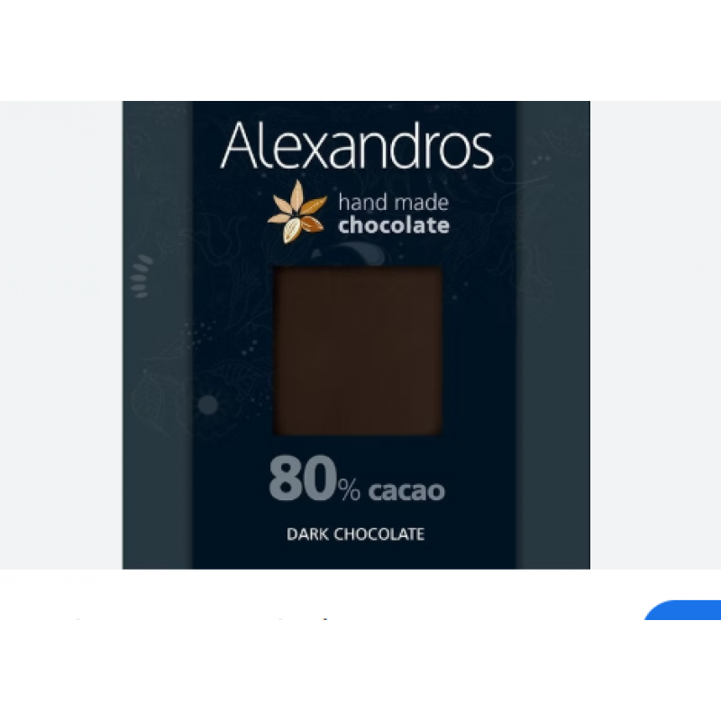 Alexandros 80 τοις εκατό Σοκολάτα Υγείας 90gr