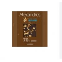 Alexandros Σοκολάτα Υγείας Με Καβουρδισμένα Αμύγδαλα 90 gr