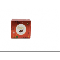 Truffles Fantaisie Cacao  Με Κομμάτια Φουντουκιού Σε Χριστουγεννιάτικο Κόκκινο Κουτί  100gr